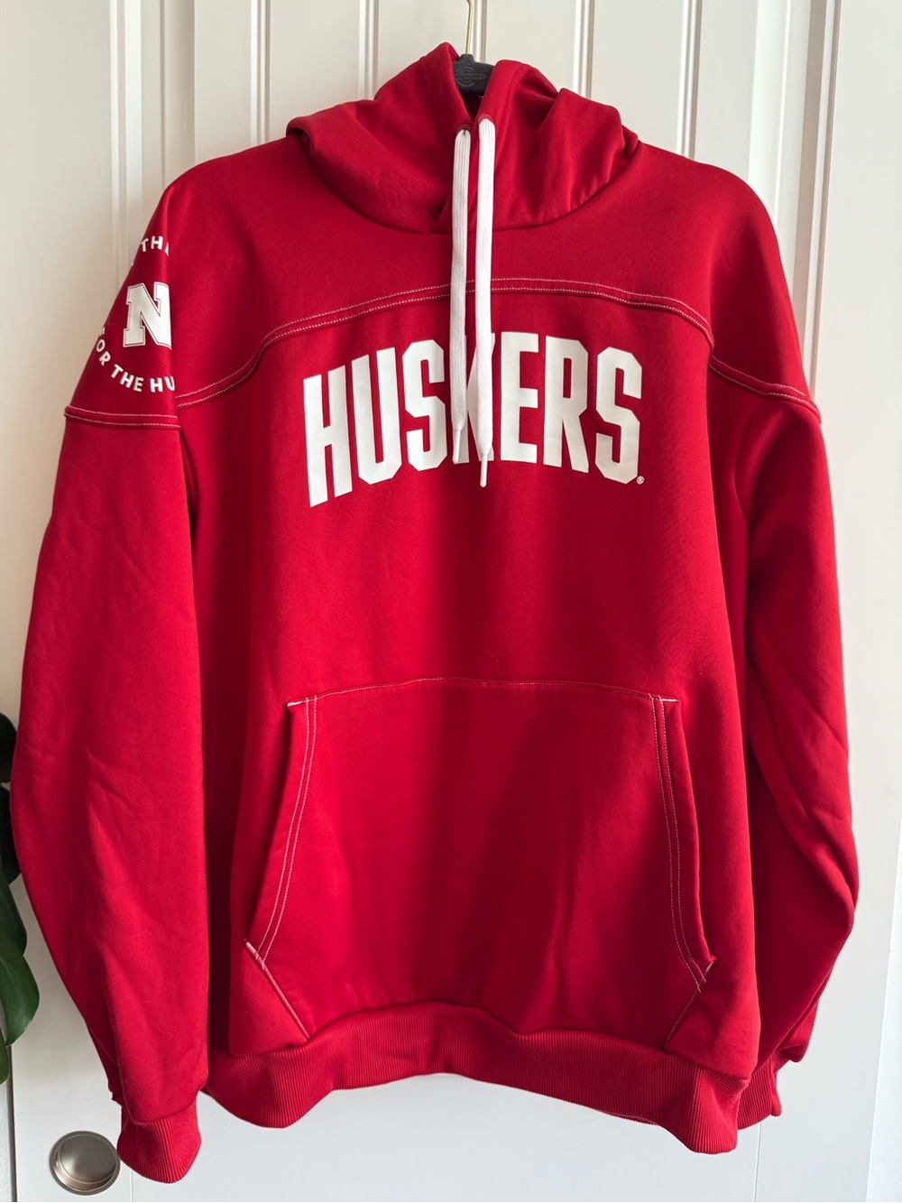 Adidas Nebraska Huskers Red Team Issue Hoodie Size L